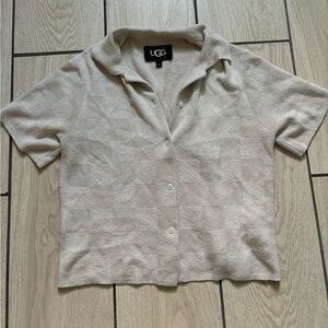 Checkered UGG Button Down Sweater T-shirt